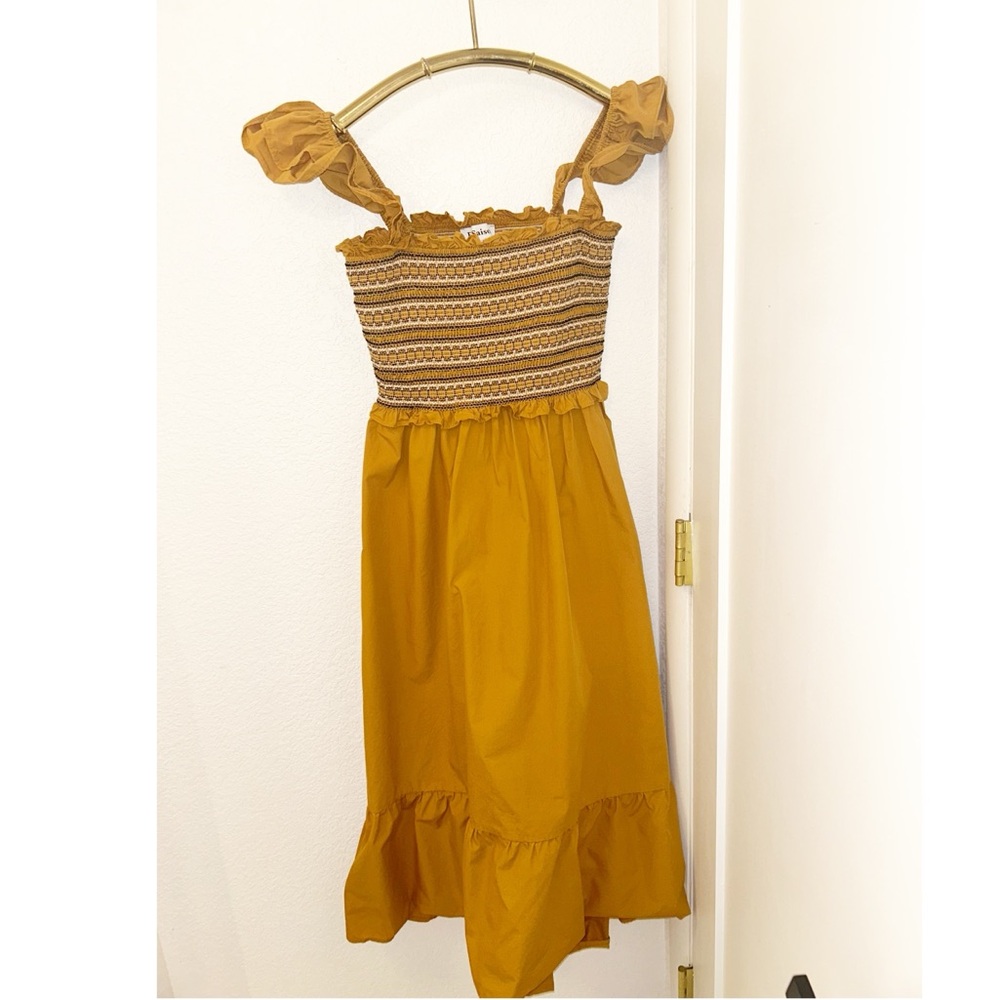EN SAISON x ANTHROPOLOGIE The Penelope Smocked Off Shoulder High-Low Dress SZ: L
